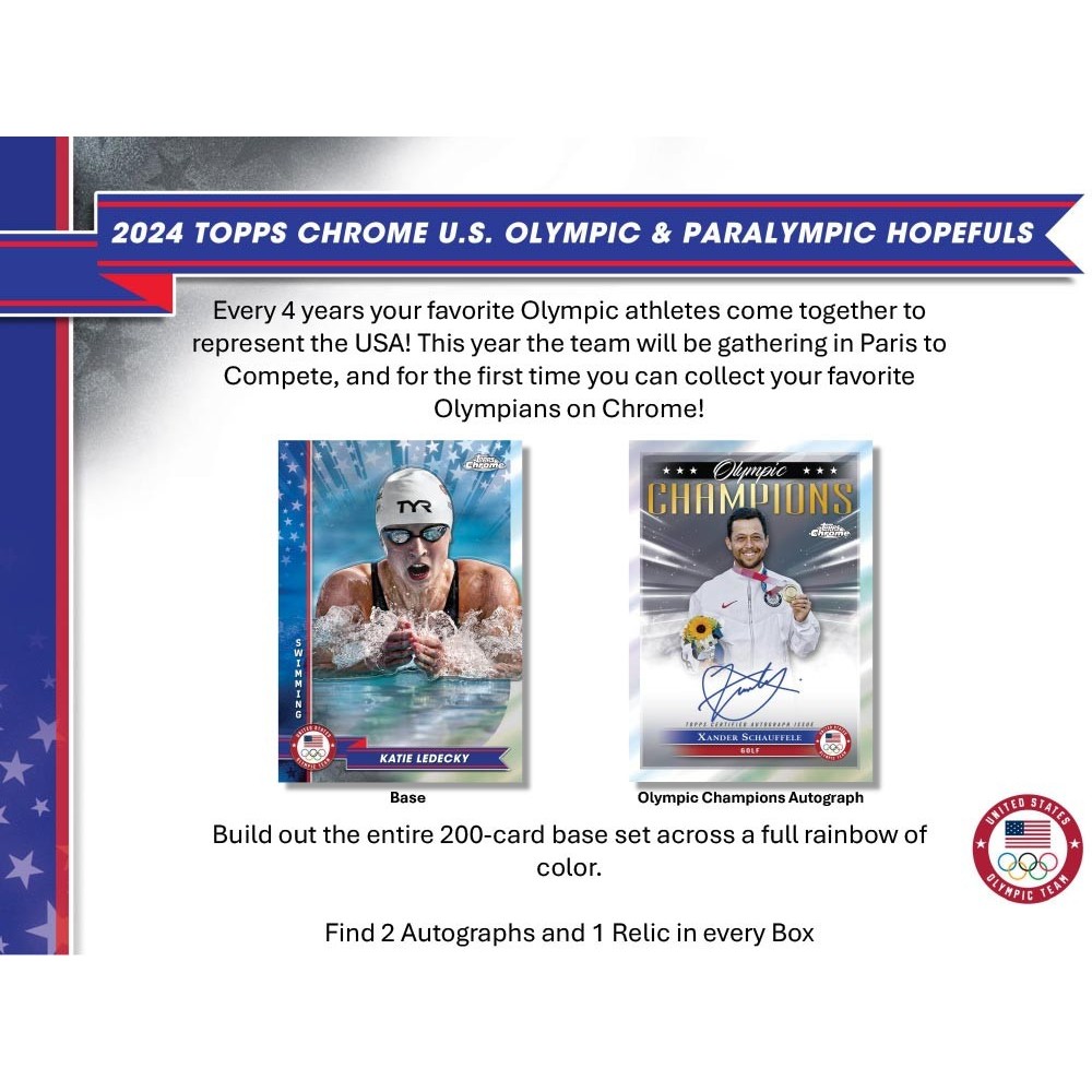 2024 Topps Chrome U.S. Olympic and Paralympic & Hopefuls Hobby 12Box