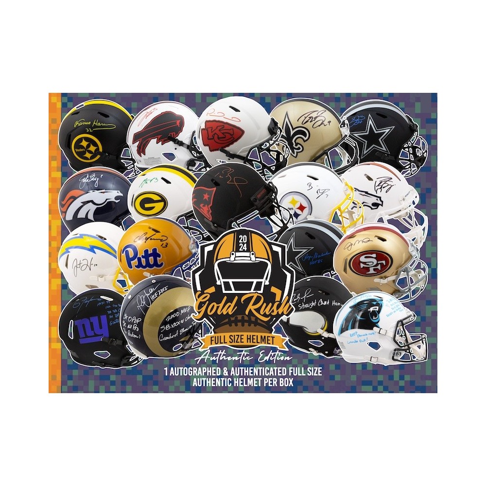 2024 Gold Rush Autographed Full Size Authentic Football Helmet Edition   2024 Gold Rush Autographed Authentic Football Helmet Series  00216750 