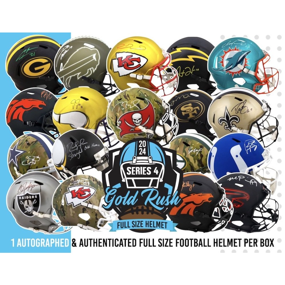 2024 Gold Rush Autographed Full-Size Football Helmet Series 4 Box ...