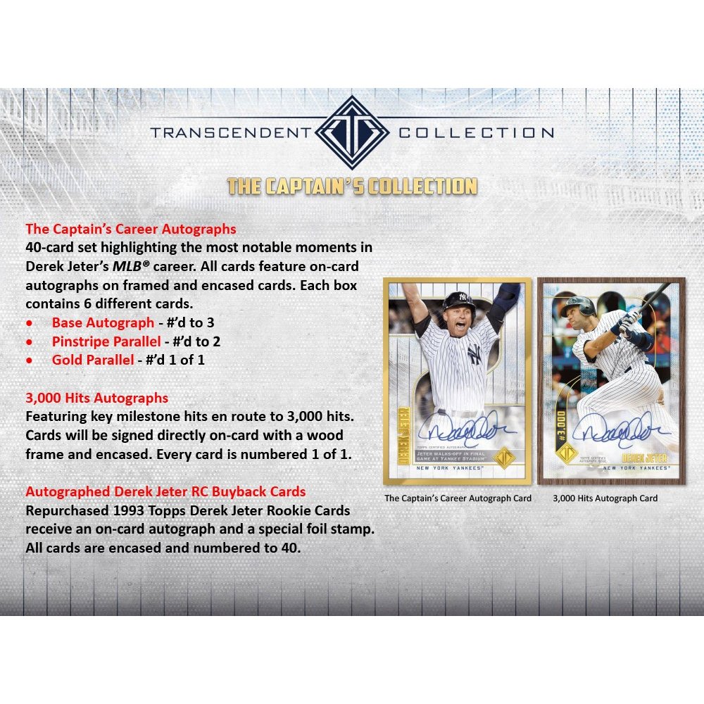 2020 Topps Transcendent The Captain's Collection Baseball Case