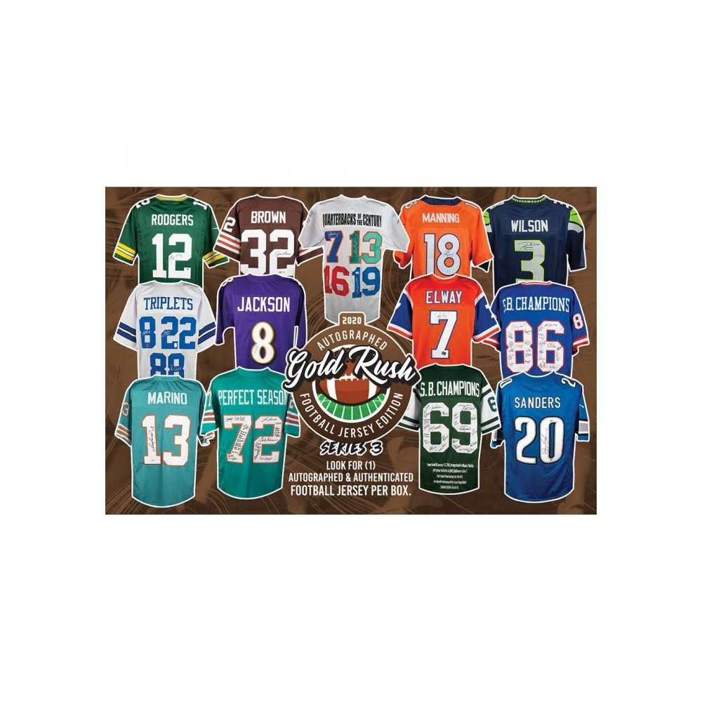 2020 Gold Rush Autographed Football Jersey Edition Series 3 6-Box Case ...