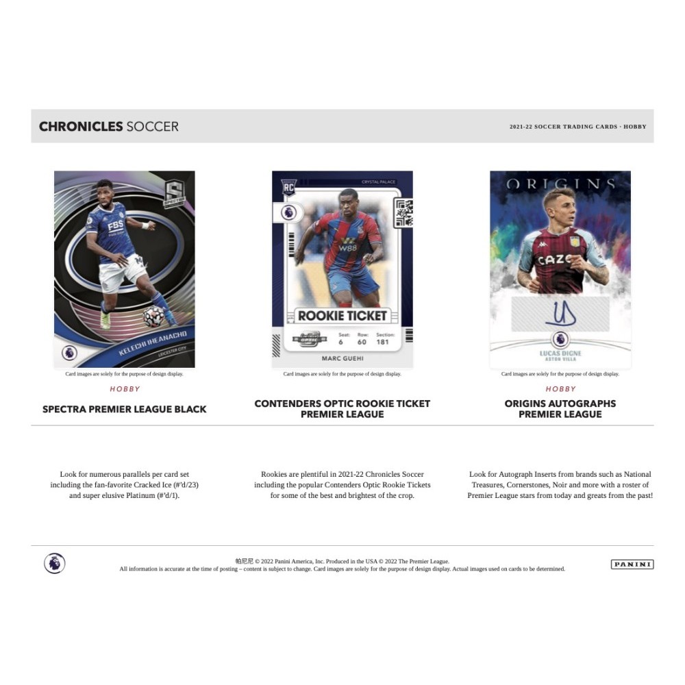 2021-22 Panini Chronicles Soccer Hobby Box | Steel City Collectibles