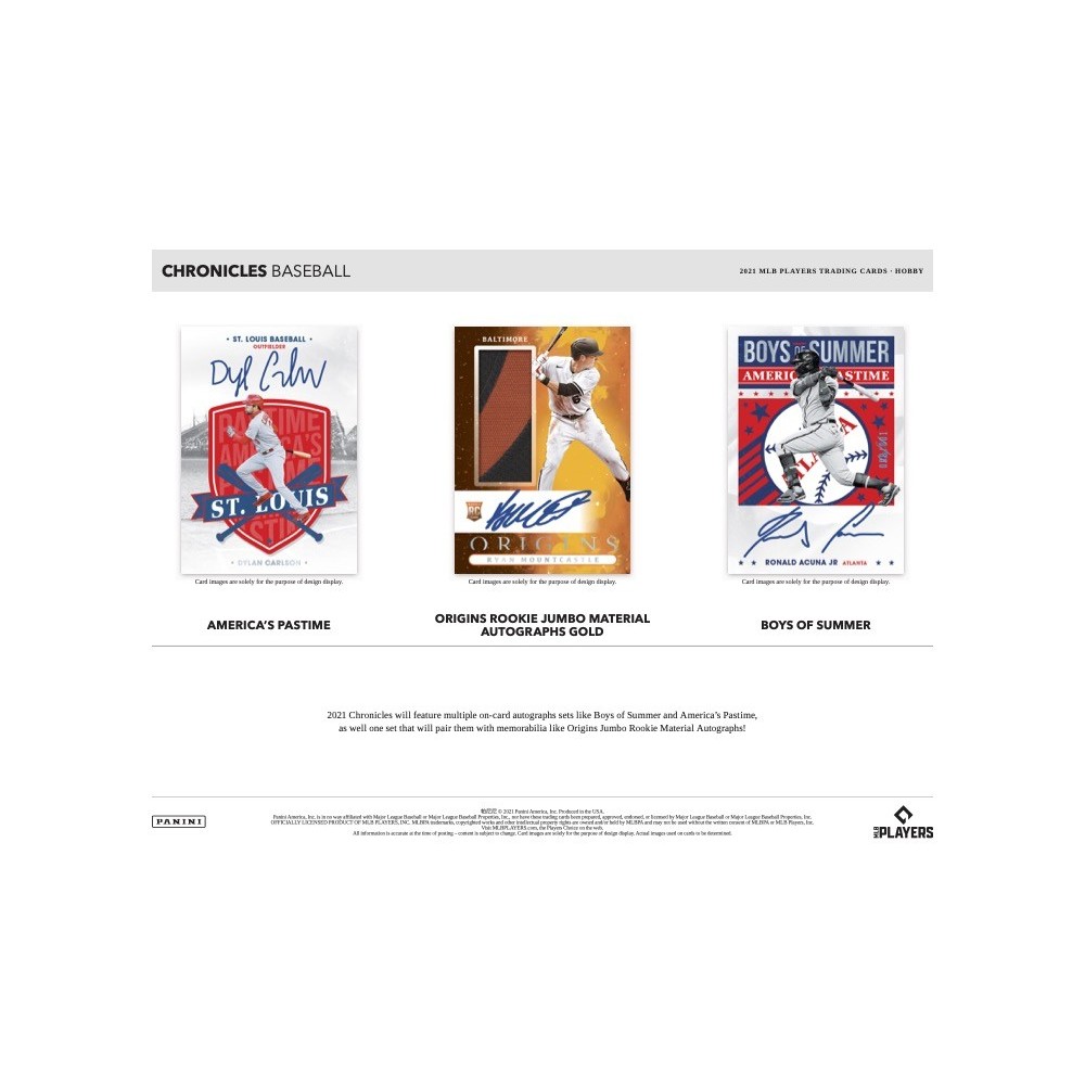 2022 Panini Chronicles Baseball Checklist, Team Sets, Box Info