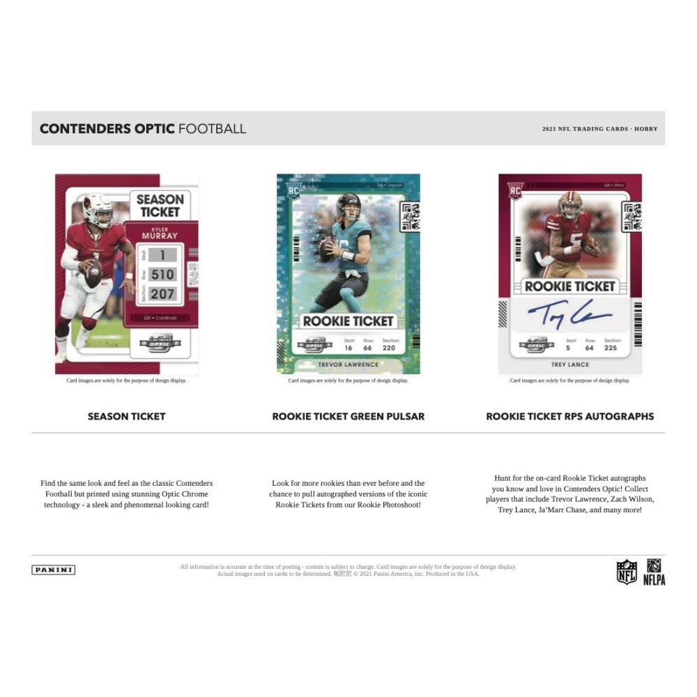 2021 Panini Contenders Optic Football Hobby Box – Three Stars Sportscards