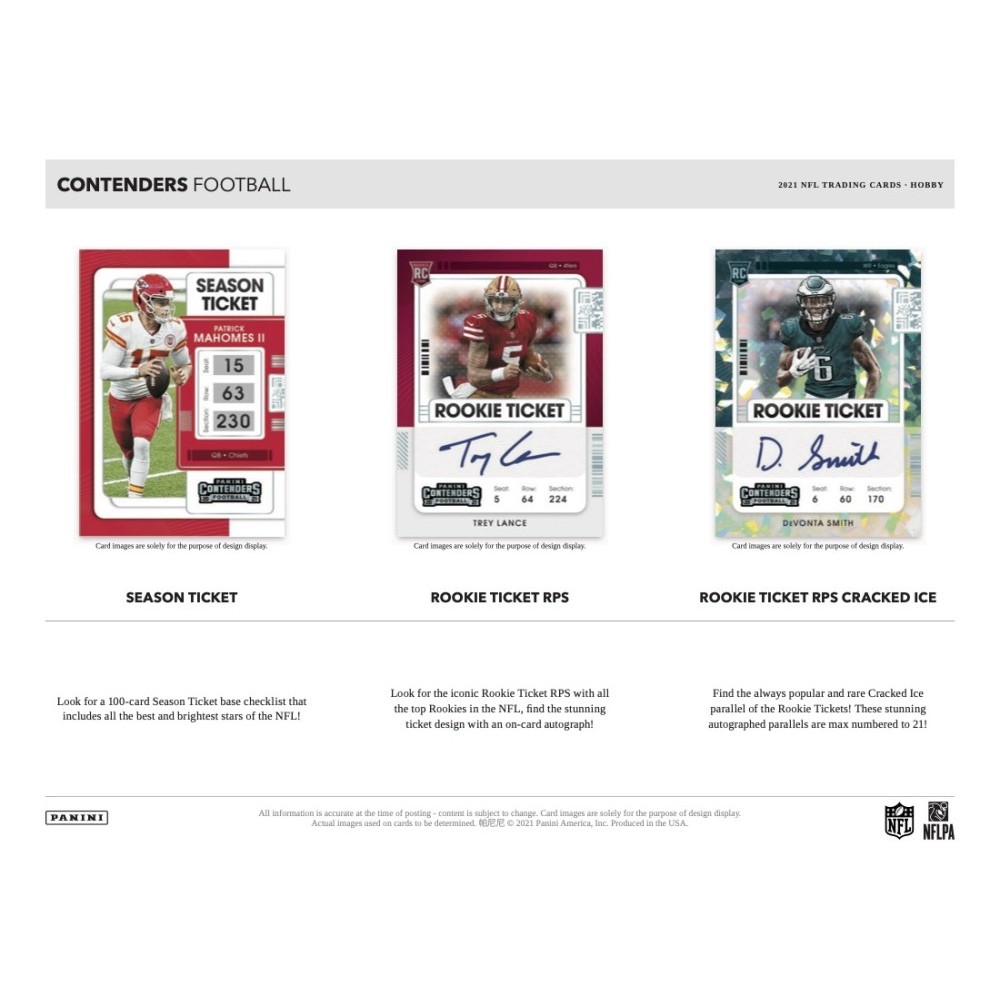 2019 Panini Contenders Draft Picks Football Cards Checklist, Details