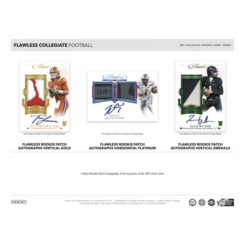 2021 Panini Flawless Collegiate Football Checklist, Details, Boxes