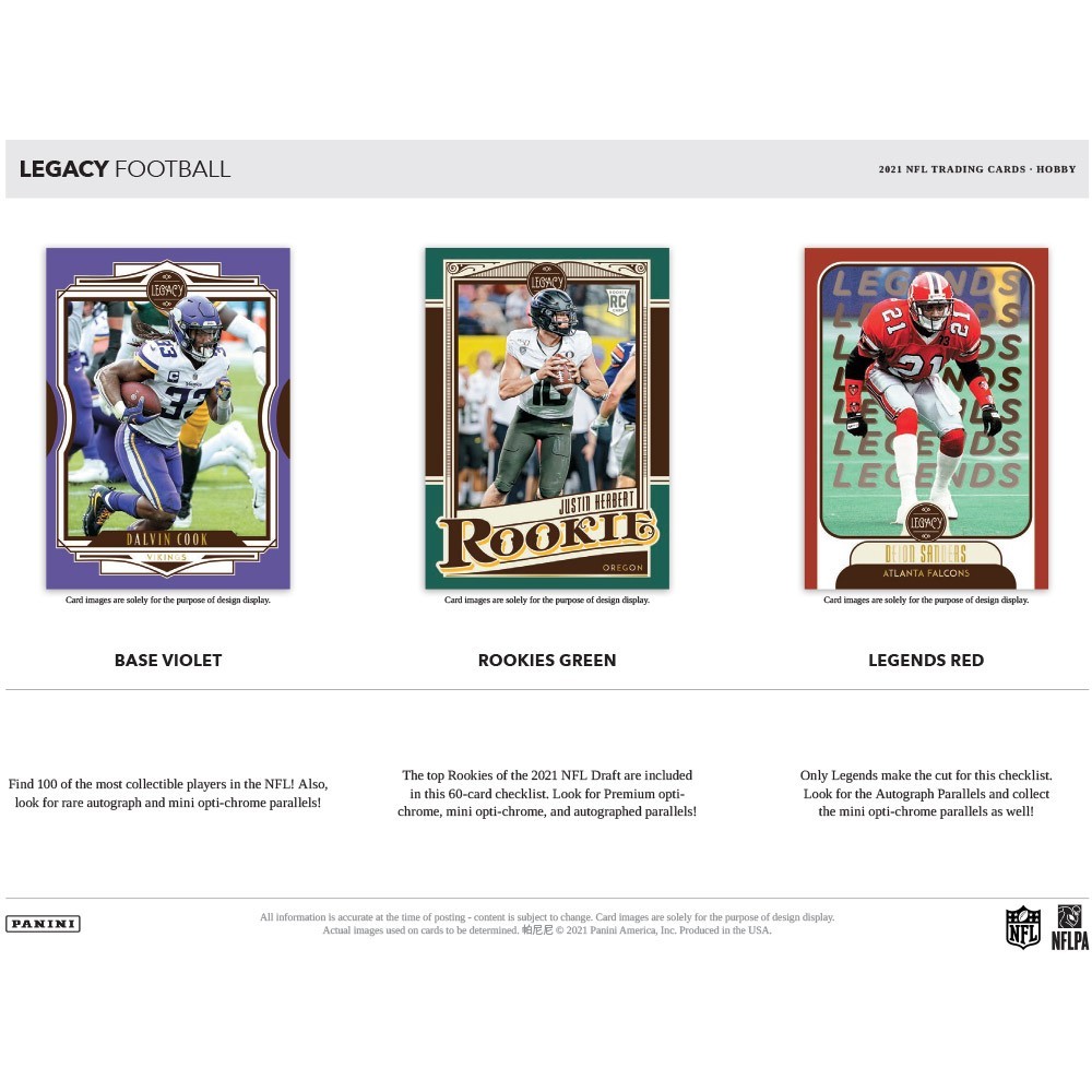 2021 Panini Legacy Football Hobby 24-Box Case