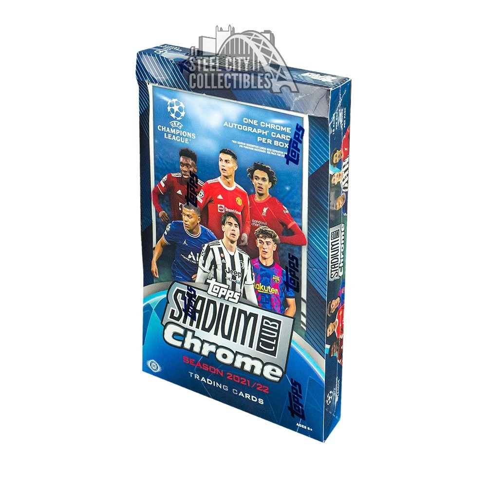 2021-22 Topps UEFA Champions League Stadium Club Chrome Soccer Hobby 12-Box  Case