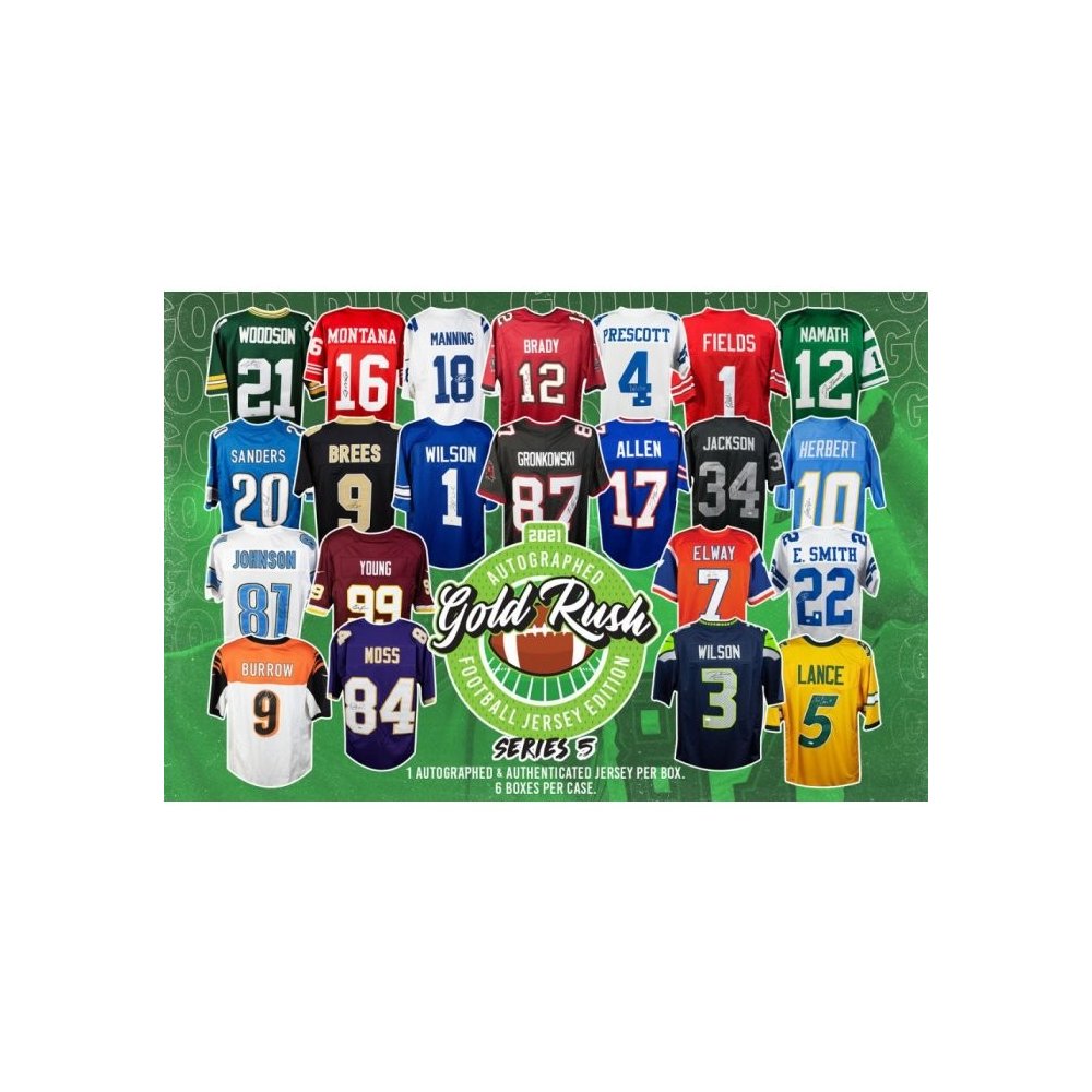 2021 Gold Rush Autographed Football Jersey Edition Series 5 Box