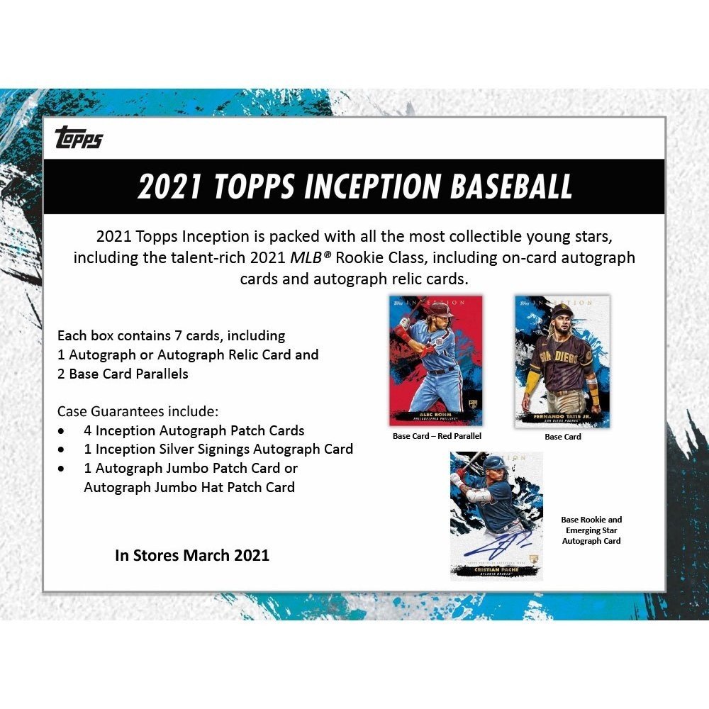 2021 Topps Inception Baseball Triple Hobby Box Random Division