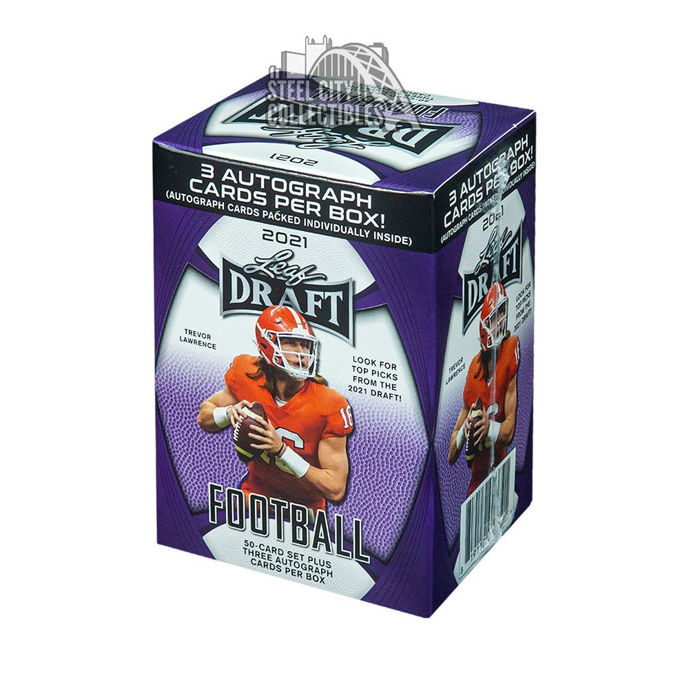 2021 Leaf Draft Football Premium Hobby Blaster Box