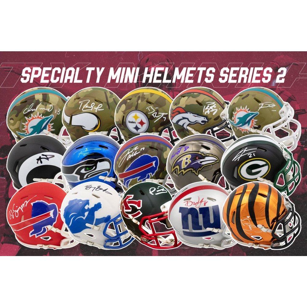 2021 Gold Rush Autographed Mini Helmet Football Specialty Edition Series 4  6-Box Case