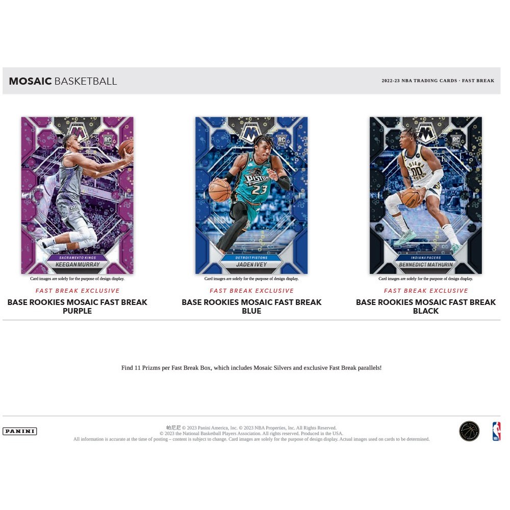 2022-23 Panini Mosaic Basketball Fast Break Box | Steel City 