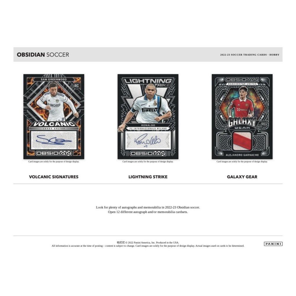 2022-23 Panini Obsidian Soccer Hobby 12-Box Case | Steel City Collectibles