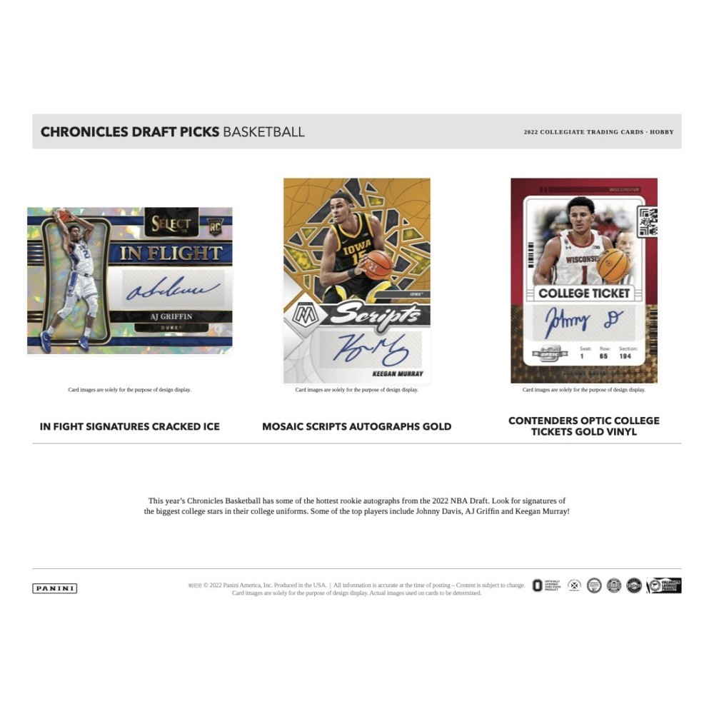 2023 Panini Chronicles Draft Picks Collegiate Football Hobby Box - 1st Off  The Line