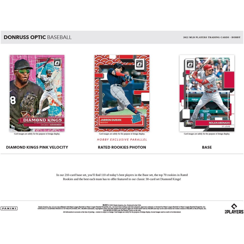 2022 Panini Donruss Optic Baseball Hobby, 12 Box Case