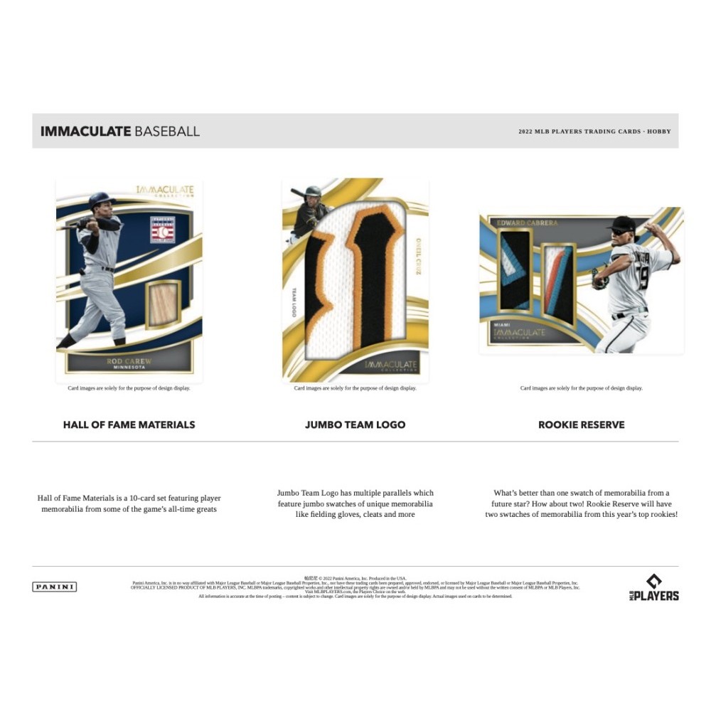 2022 Panini Immaculate Baseball Hobby Box | Steel City Collectibles