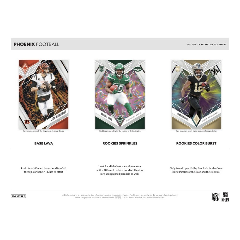 2022 Panini Phoenix Football Checklist, Box Info, Release Date