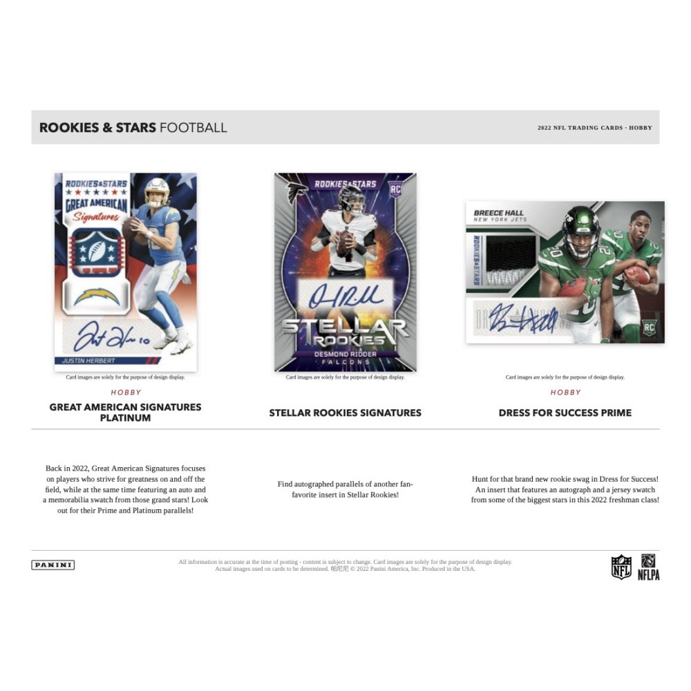 2022 Panini Rookies & Stars Football Checklist, Set Info, Boxes