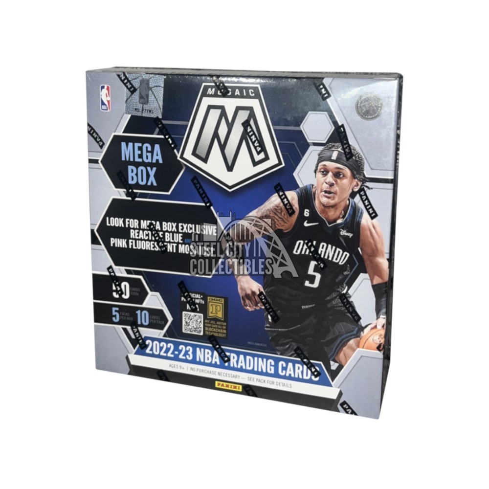 202223 Panini Mosaic Basketball Mega Box (Blue & Pink Mosaics) Steel