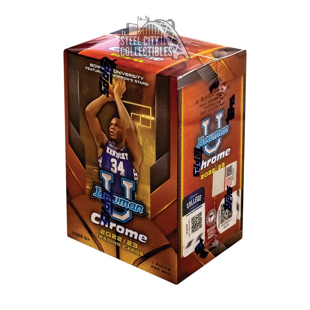 202223 Bowman University Chrome Basketball 7Pack Blaster Box Steel City Collectibles