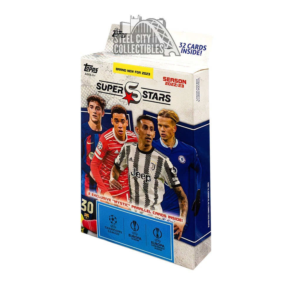 2023 Topps UEFA Champions League Superstars Soccer Factory Sealed Value Box