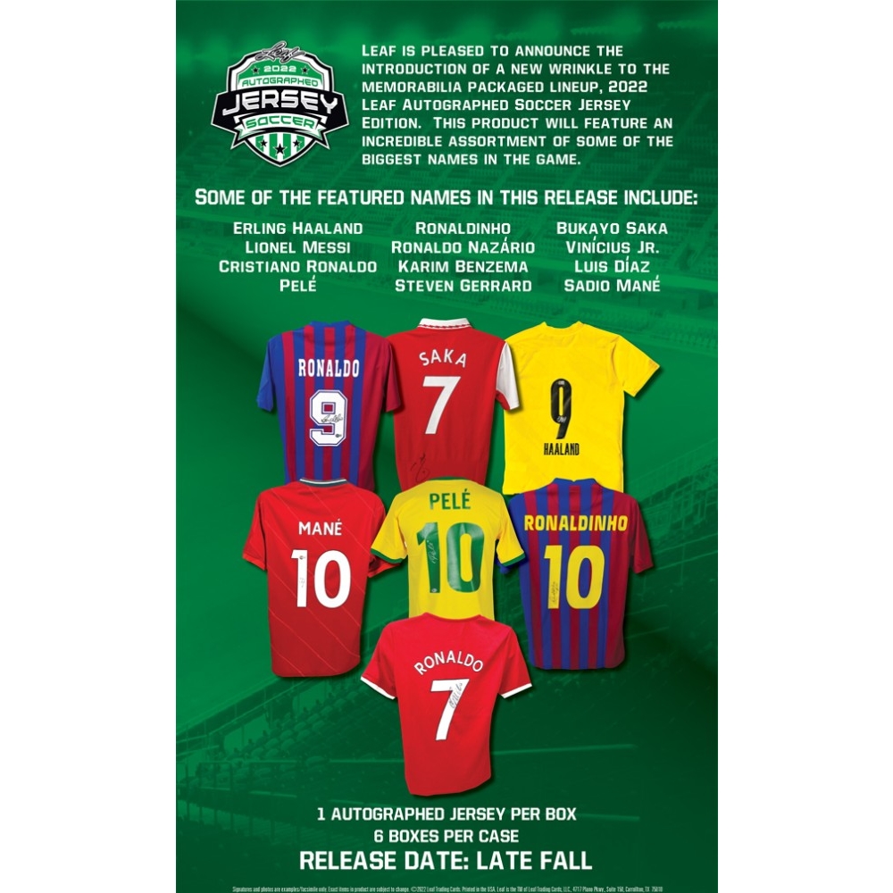 2022 Leaf Autographed Jersey Soccer Edition Box