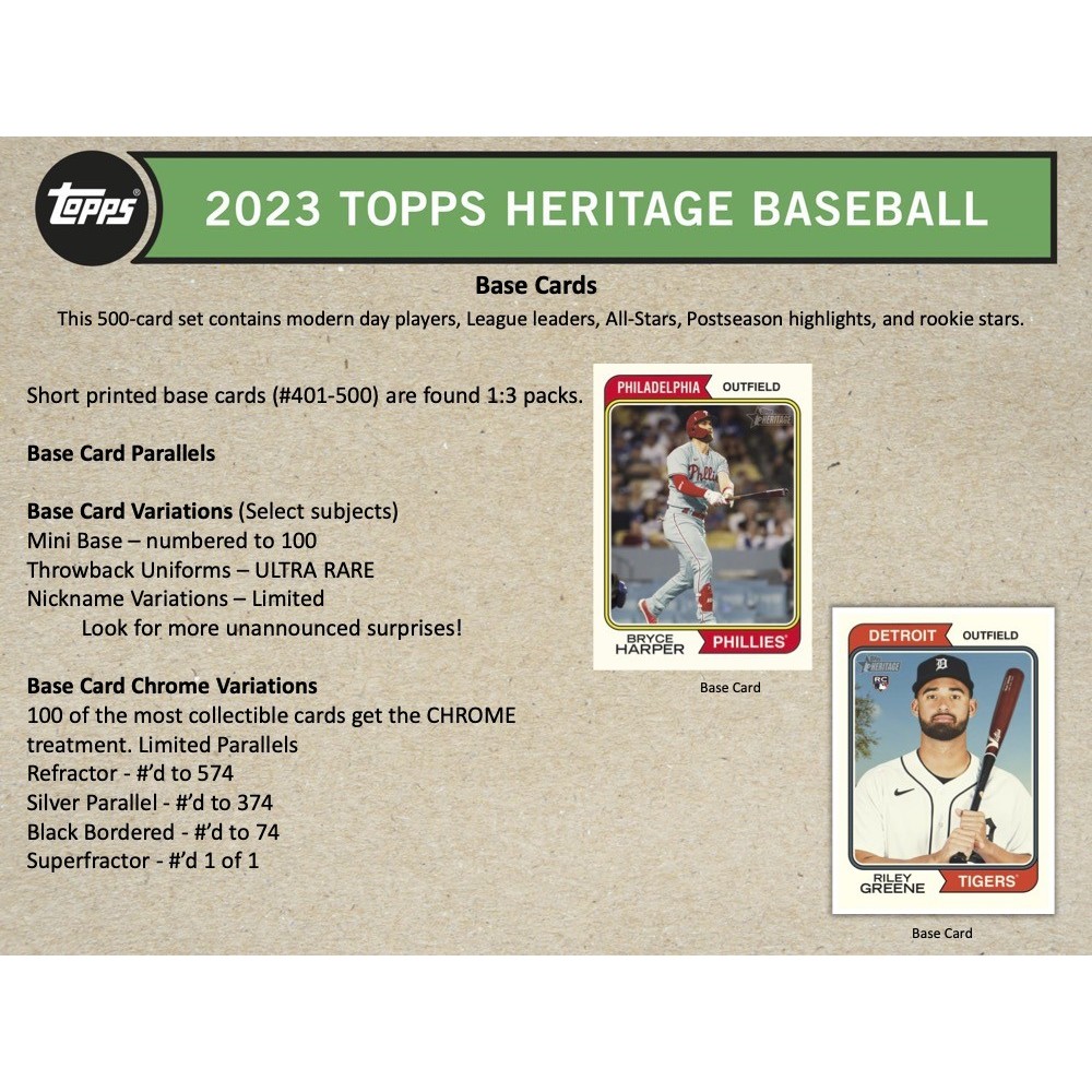  Baseball Trading Card MLB 2023 Topps Heritage #99