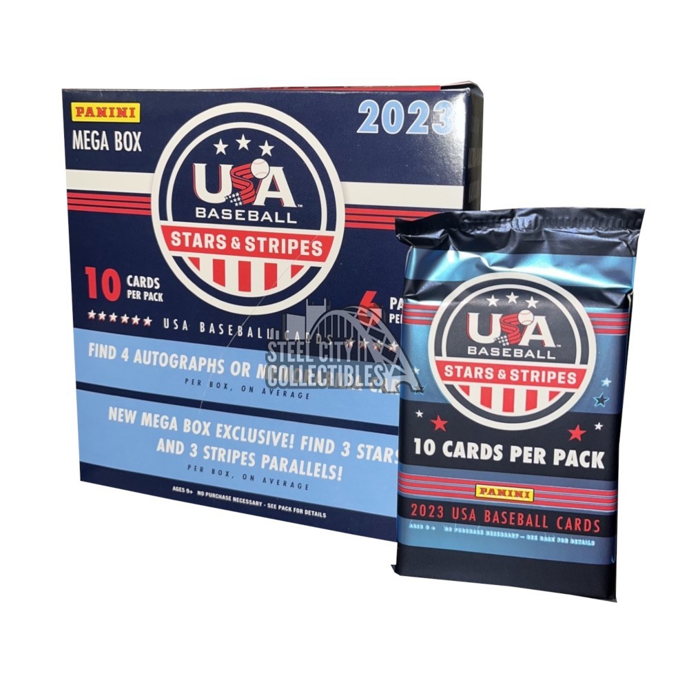 2023 Panini USA Stars & Stripes Baseball Mega Box 6Pack Lot With Box