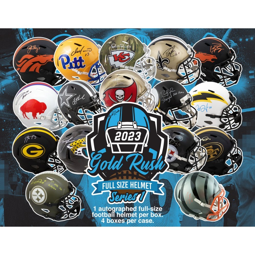 2023 Gold Rush Autographed Full-Size Football Helmet Edition Box