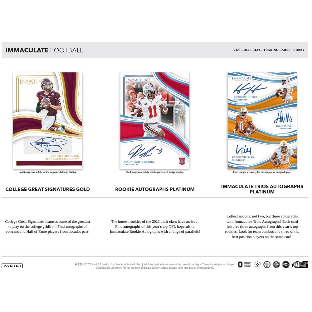 2021 PANINI IMMACULATE COLLECTION COLLEGIATE FOOTBALL