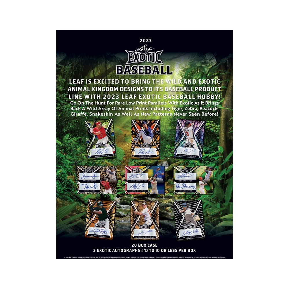 Leaf Exotic Baseball 2024 Checklist Tybi Charlena