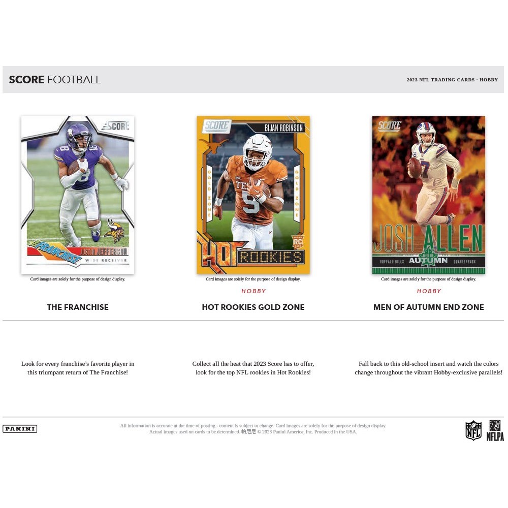 2023 Panini NFL Score Football Trading Card Blaster Box