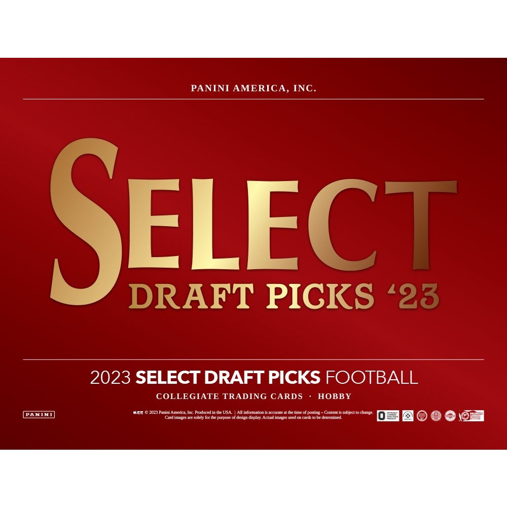 2023 Panini Select Draft Picks Collegiate Football Hobby Box Steel