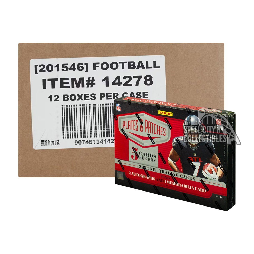 : 2023 Panini Plates & Patches Football Hobby Box : Collectibles  & Fine Art