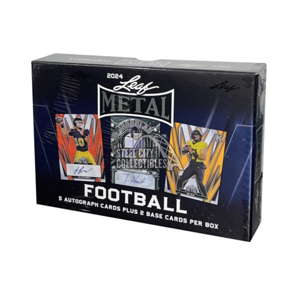 2024 Leaf Metal Football Hobby Box Steel City Collectibles