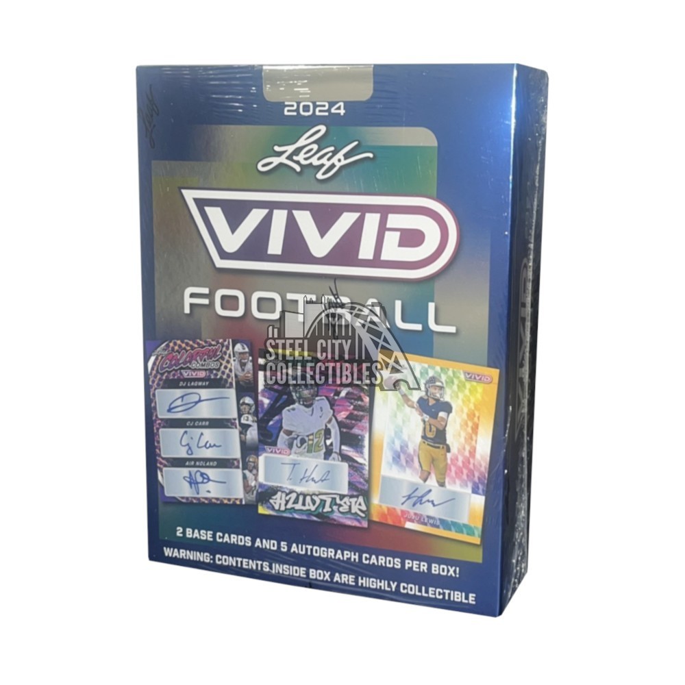 2024 Leaf Vivid Football Hobby Box Steel City Collectibles