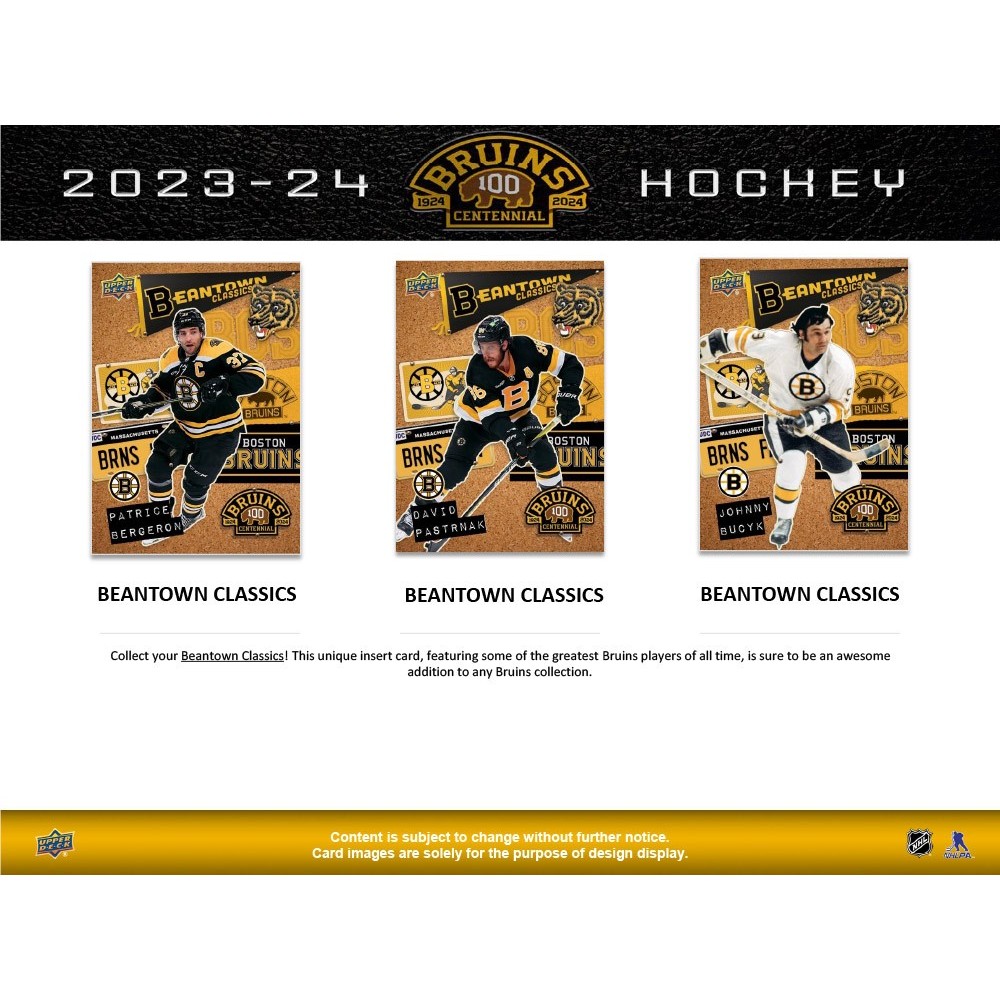 2023-24 Upper Deck Boston Bruins Centennial Checklist, Set Info