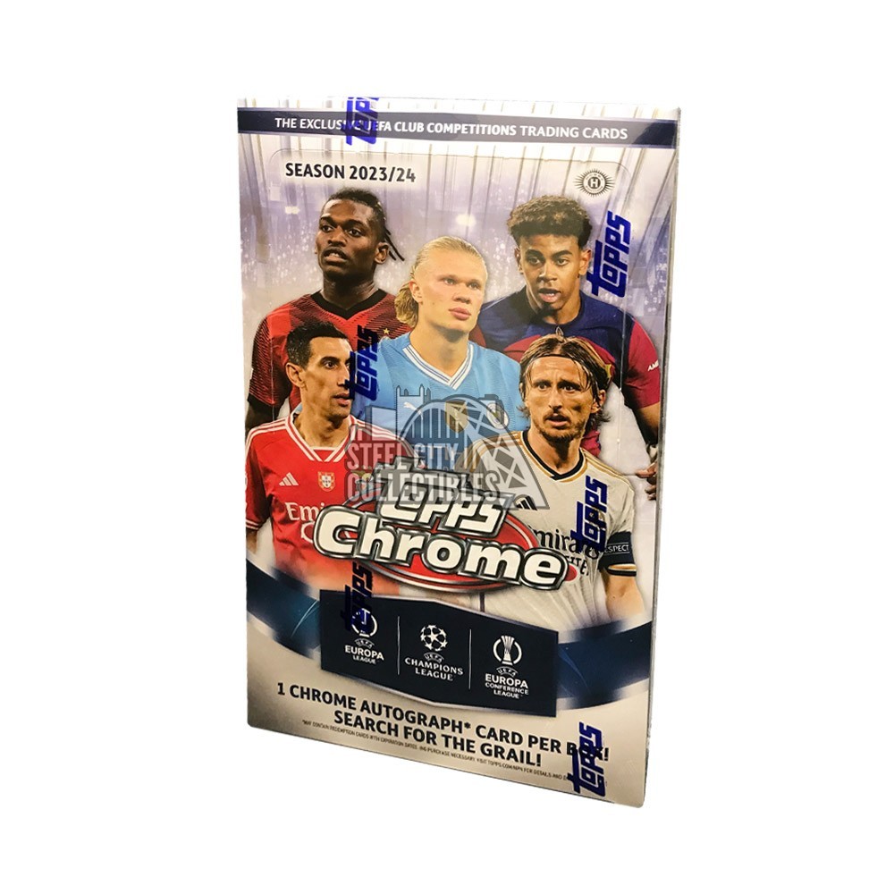 2023-24 Topps Chrome UEFA Club Competitions Soccer Hobby Box