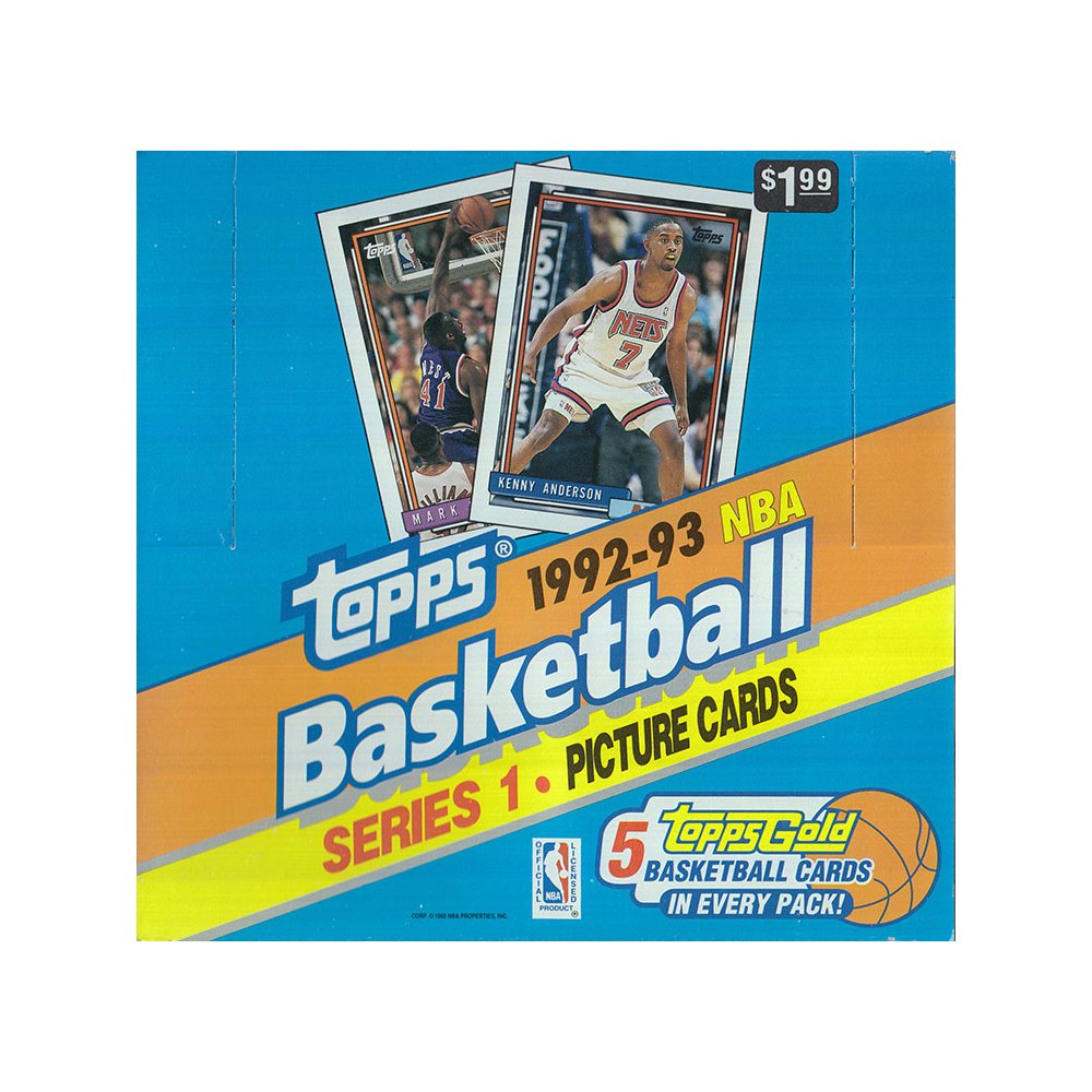 1992-93 Topps Series 1 Basketball Super Jumbo Box | Steel City Collectibles