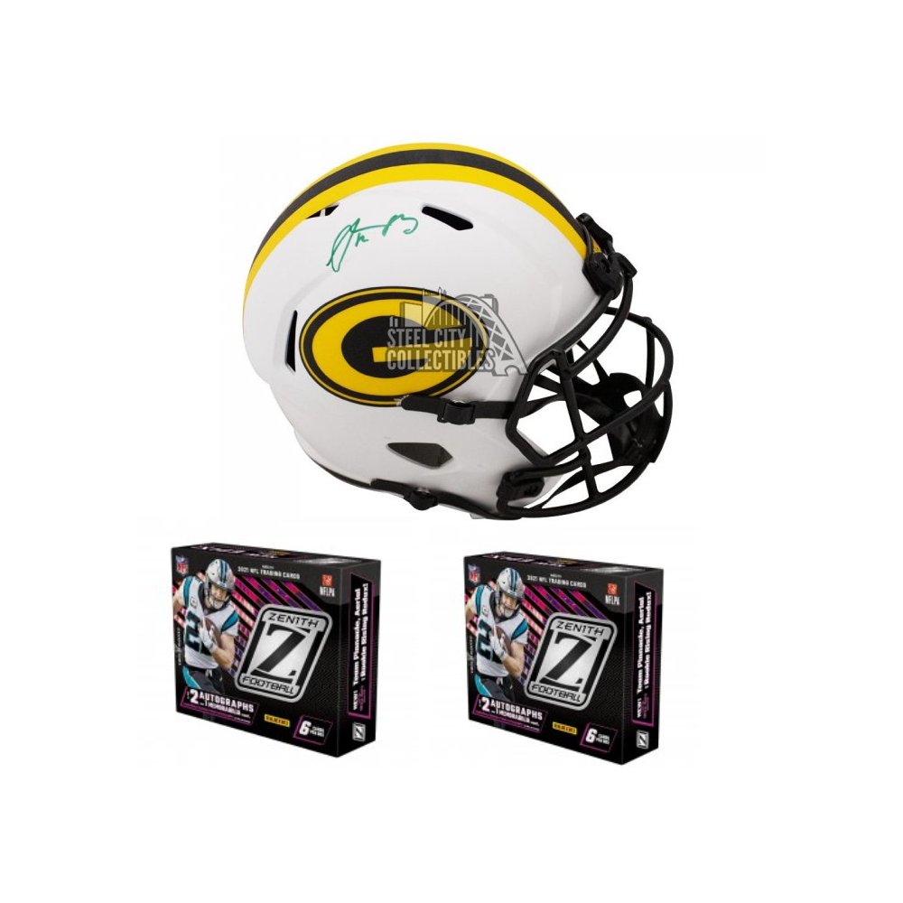 2021 Panini Zenith Football 2-Box with Aaron Rodgers Autographed Packers  Lunar Eclipse Replica Full-Size Football Helmet - Fanatics Random Hit Group  Break #1 - Tyler