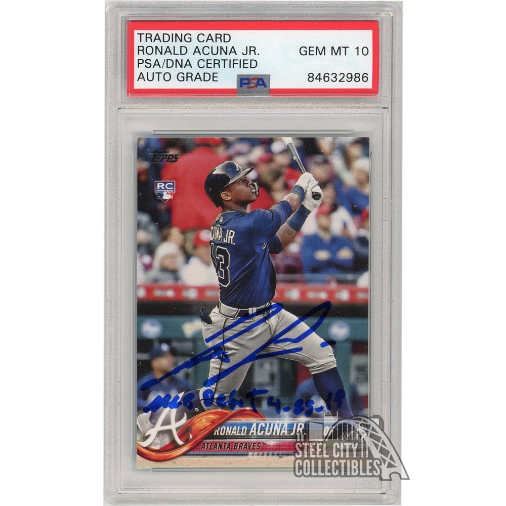 Ronald Acuna Jr 2018 Topps Update Autograph RC Card 