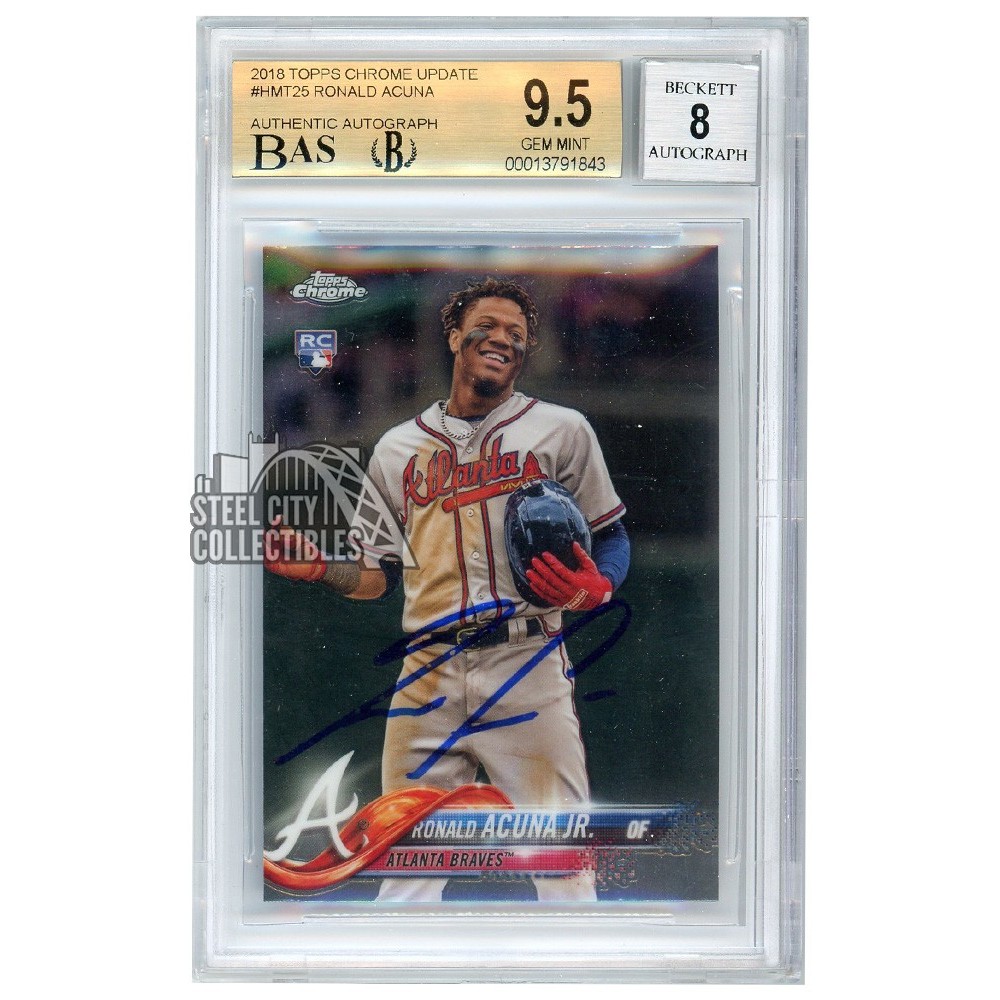 2018 Topps Chrome Ronald Acuna Jr Rookie Autograph BGS 9.5