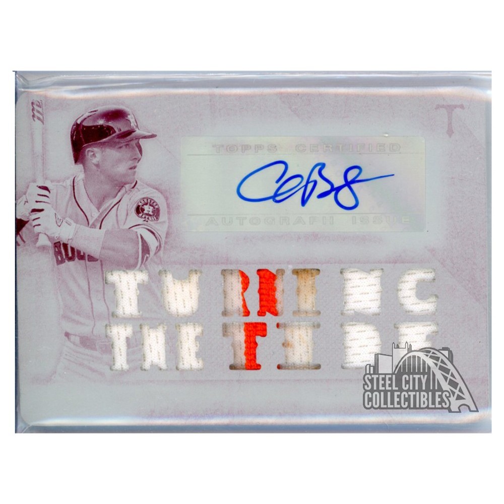 Alex Bregman 2018 Topps Triple Threads Autograph Patch White Whale Printing  Plate #TTAR-ABR3 1/1