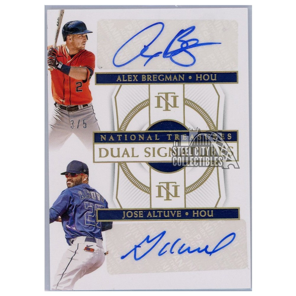 Alex Bregman / Jose Altuve 2021 Panini National Treasures Dual ...