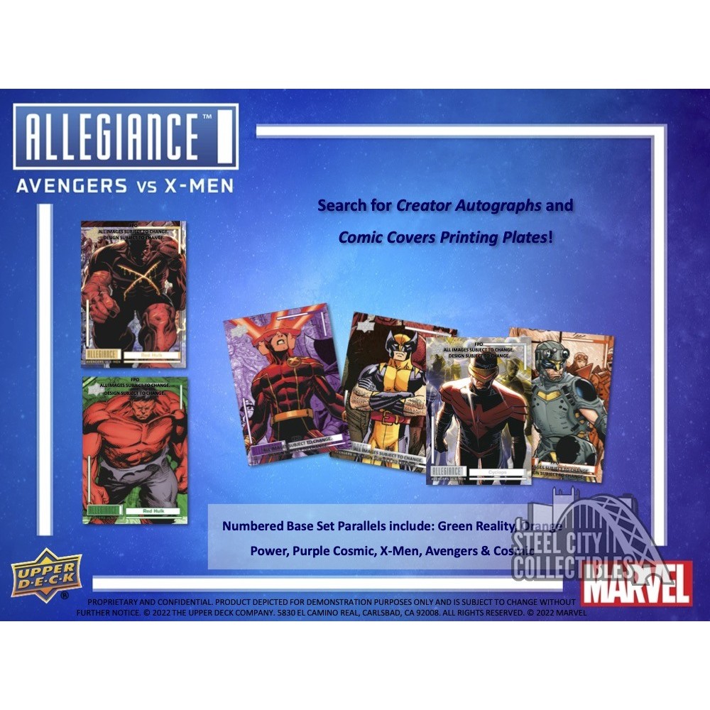 2023 Upper Deck Marvel's Allegiance: Avengers vs X-Men Hobby Box