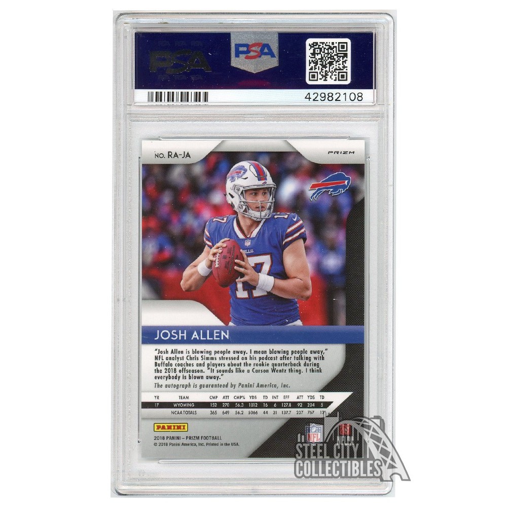 Josh Allen 2019-20 Panini Mosaic Will To Win Green Prizm Bills