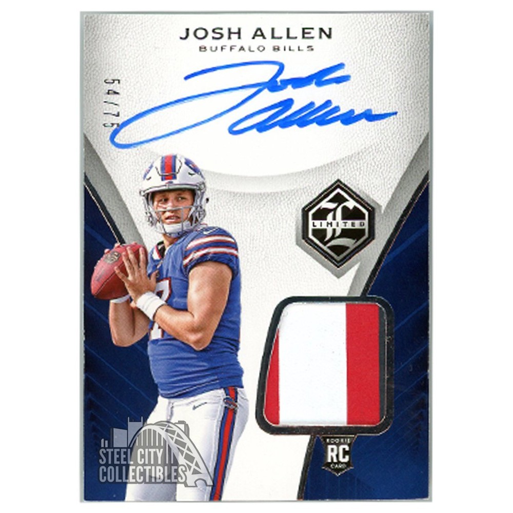 Josh Allen 2018 Panini Limited Rookie Patch Autograph Card 54/75 #104 ...