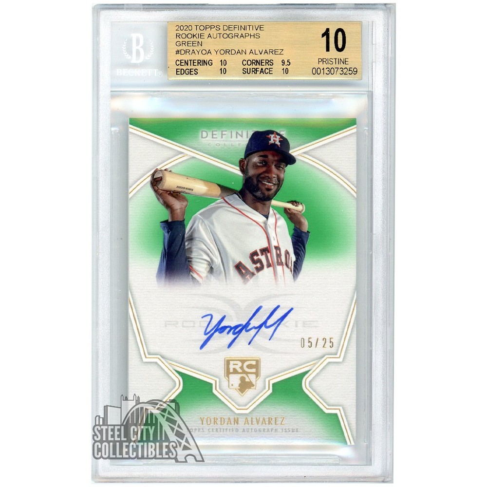 Yordan Alvarez Topps 2020 high quality Opening Day Rookie Card Autograph