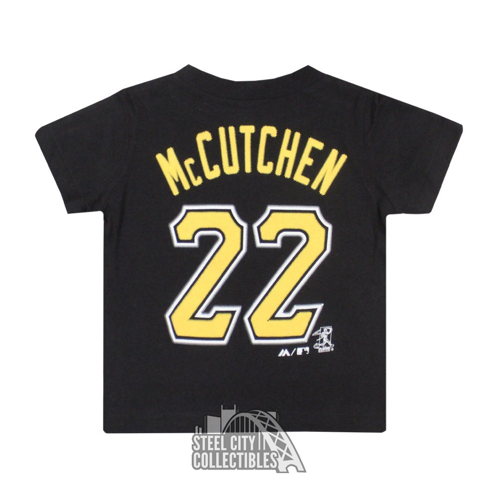 Andrew McCutchen Pittsburgh Pirates Majestic MLB Youth Alternate Black Name  & Number T-Shirt